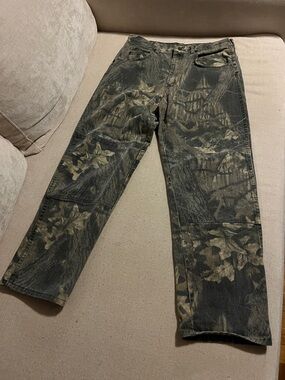 Vintage Wrangler Realtree Camouflage Print Double knee 5 pocket Jeans 34x32
